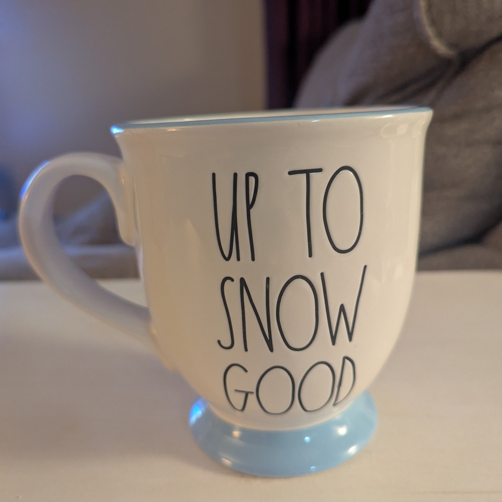 Disney Rae Dunn Frozen Anna & Olaf “UP TO SNOW GOOD” ❄️ Double Sided Mug NEW - Picture 3 of 6